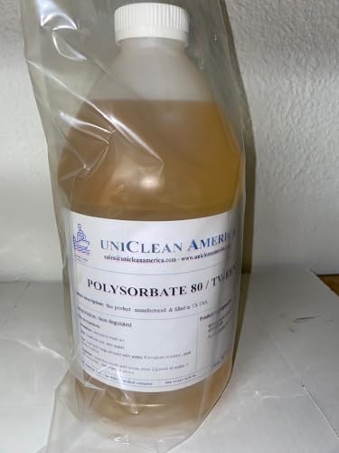 Polysorbate 80 - Tween 80 Surfactant - UniClean America - Made in USA - Size: 64 fl oz