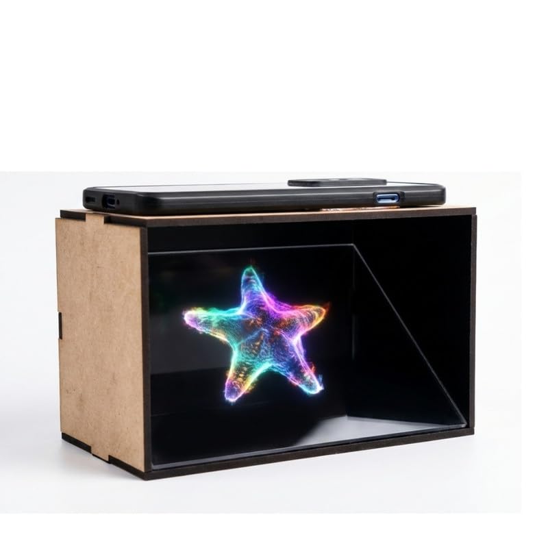 Educational Science Project Kit DIY 3D Hologram Projector Mobile Display Box Optical Illusion STEM Learning for School Kids and School Exhibition Class 6 – 12-image-31