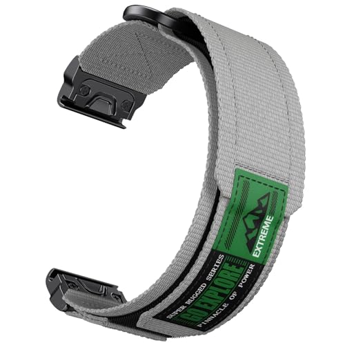 [�����ȓX] 22 mm 26 mm QuickFit�x���g�ɓK�� Garmin Fenix 8 7 X 6 6 X 5 X Plus/Epix ProGen 2 47 mm 51 mm/Tactix 7/Enduro 3�X�|�[�c�i�C�����x���g(Gray,
