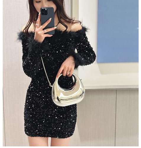 Image of Acrylic Handbags for Women Cute Acrylic Clutch Small Unique Purse Trendy Metal Evening Bag for Party Cocktail