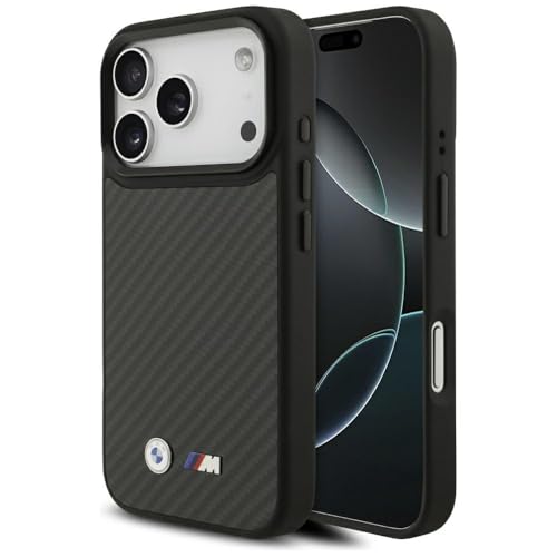 Coque BMW M Kevlar iPhone 17 Pro mate compatible MagSafe luxe