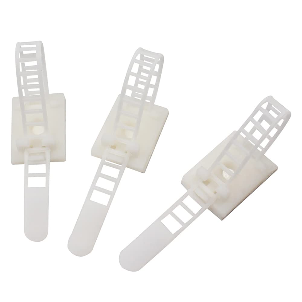 Cable Nylon Ties,Cable Classification Organizer Ties,Desktop Wire Self Adhesive Ties,20 Pieces White Cable Ties