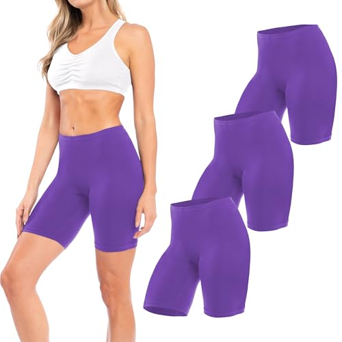 Image of Sexy Basics Women's Cotton Stretch Active Slip Shorts | 3 Pack & 6 Pack Boy Short Boxer Briefs