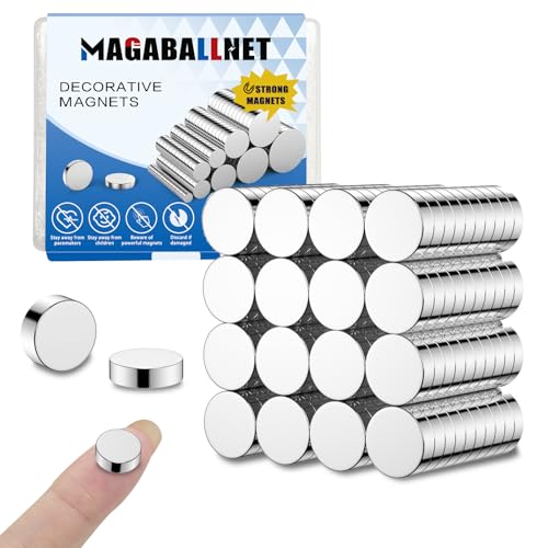MAGABALLNET 60 pcs calamite potenti, magneti neodimio 12 * 3mm, calamite piccole rotonde in terre rare, magneti frigorifero, magneti per lavagne bianche, magneti piatti