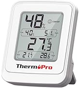 ThermoPro 温湿度計 デジタル 温度計 温度湿度計 高湿度環境向け 高精度 顔マーク 爬虫類 温室 ビニールハウス栽培 ワインセラー 倉庫 部屋 寝室 梅雨 寒さ対策 多湿...