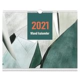 MACHT IHR LEBEN PRODUKTIV - Perfektes Werkzeug, um Ihr Leben effektiver zu gestalten. Mithilfe dieses Wandkalenders für 2021 können Sie Notizen, Ideen, Besprechungen, Termine usw. notieren. 3,EXTRAS – Mit einer großen Tasche, in der lose Zettel, Belege und Briefe aufbewahrt werden können.
