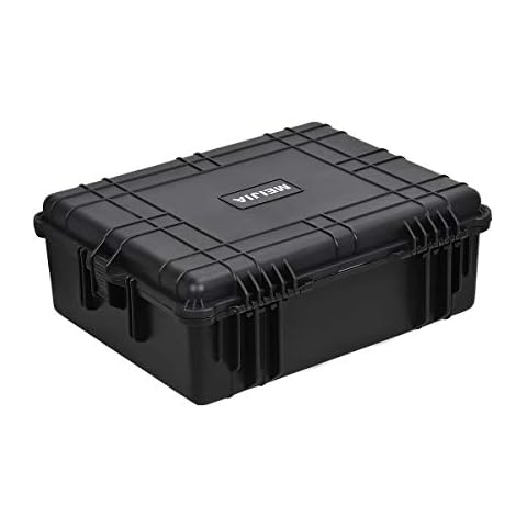 MEIJIA Portable Waterproof Protective Hard Case,Compact Camera Case with Customized Fit Foam Insert, Elegant Black,24.25”X19.41”X8.61” Cover