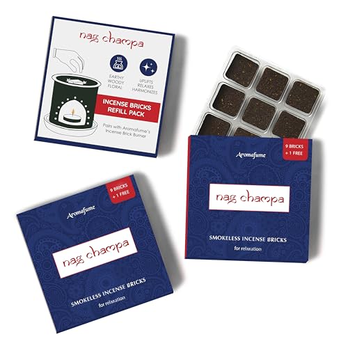 Nag Champa Incense Bricks Refill Pack (3 x 9 Bricks)