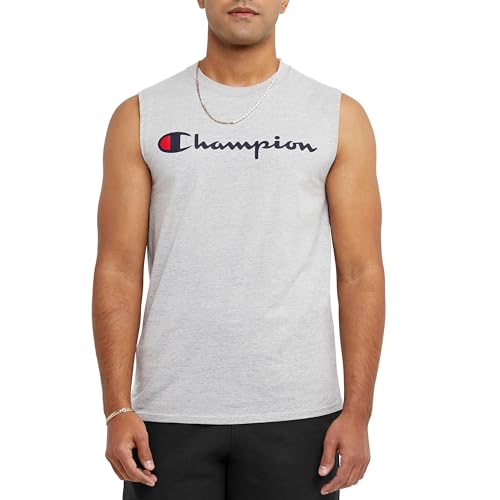 Champion Men's Muscle Tank, Classic Graphic Muscle Tee, Sleeveless T-shirt for Men (Reg. Or Big & Tall)
