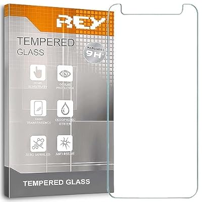 REY Protector de Pantalla para Universal 5.5", Medida 14,7 x 7,2cm Cristal Vidrio Templado Premium (Pack 3X) ¡¡¡ Medir Antes de Comprar !!! | Ya disponible en tu tienda friki favorita! En mundofriki.es!