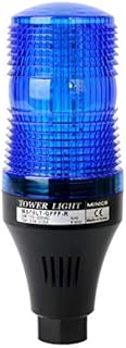MS70LT-PF00-B, 70mm LED Signal Light, Pole Mount, Flashing, 12-24VDC, Blue Lens