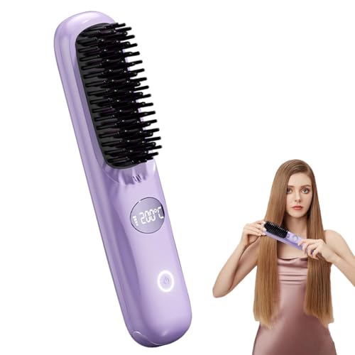 Plancha de pelo inalámbrica para retoques rápidos en la oficina o durante un viaje de negocios