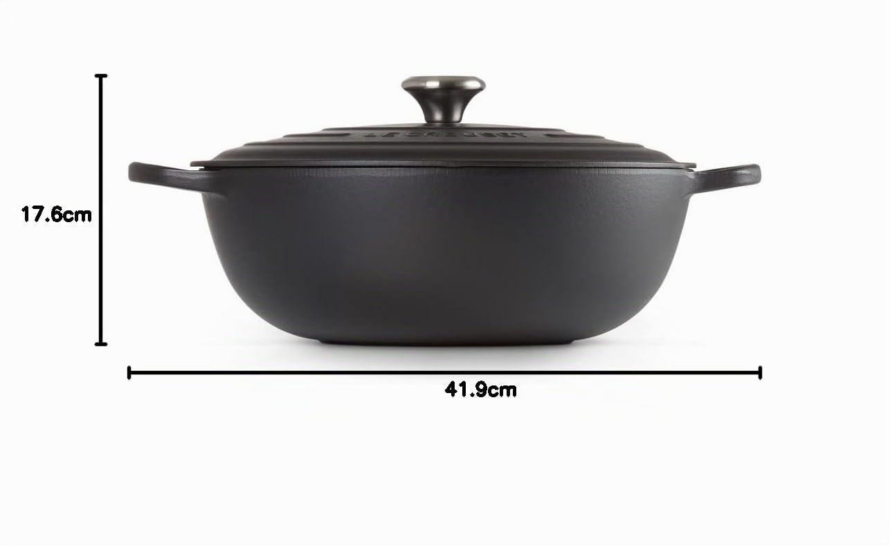 Le Creuset Marmita de hierro fundido, diámetro 32 cm, 7 L, Negro Mate, 21114320000430