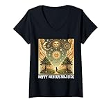 Photo Gallery donna felice solstizio inverno sole luna wiccan yule pagan holiday maglietta con collo a v Photo Gallery donna felice solstizio inverno sole luna wiccan yule pagan holiday maglietta con collo a v