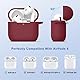 Wanme Schutzhülle für AirPods 4 Hülle, Weiche Silikon Cases, Schutzhülle Apple Airpods 4, Effektiver Stoß und Kratzschutz, Hülle mit Karabiner Und Handschlaufe, Weinrot