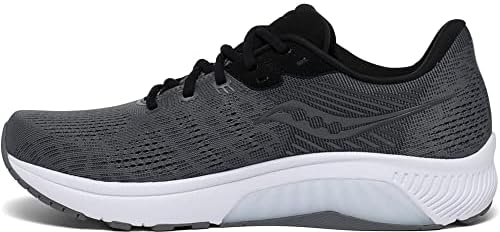 Saucony Men's Guide 14 Running Shoe, Charcoal/Gold, 11