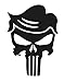 Trump Punisher- 5" Decal {BLACK}- MAGA, Pro Trump, Donald Trump, republican, Patriot, Make American Great Again, Trump for President sticker, vinyl, Trumpisher, President Trump, computer,tab