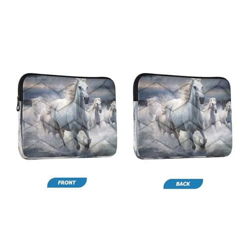 Funda para portátil 13-14 pulgadas Running White Horses miniatura 2