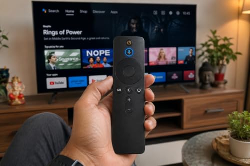 Image of Mi Smart TV Remote Compatible with Mi Xiaomi Redmi Smart LED Android TV Models, Voice Replacement Remote Control, Black, LED 649 VC