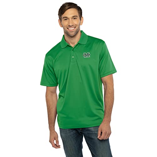 Vantage Apparel Men's Collegiate Premium Moisture Wicking Team Color Icon Polo, Marshall Thundering Herd, Large