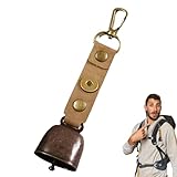 Bärenglocke zum Wandern, Outdoor-Camping, bärensichere Metallglocke, erschreckender Bärenglocken-Schlüsselanhänger, Metallbärenglocken-Schlüsselanhänger zum Überleben, Wandern, Radfahren, Klet