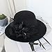 Womens Felt Cloche Hat 1920s Summer Winter Bucket Bowknot Cap Vintage Church Elegant Flower Fashionable Classic Hats (Black, One Size)