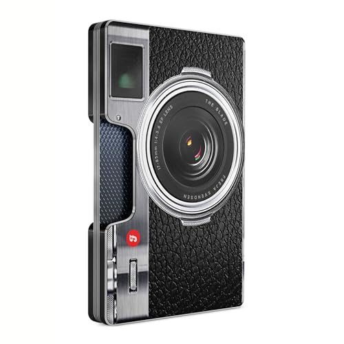 Image of Printed Aluminum Wallet for Men - Slim Money Clip & Card Holder with Tactile Selective Varnish, Focus, Modern