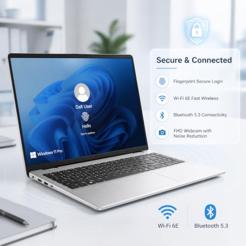 Image of Dell 16 Touchscreen Laptop DC16251, Intel Core 7 150U, 32 GB DDR5, 2 TB SSD