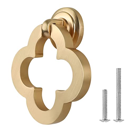 MIWUMI Gold Cabinet Knobs, Zinc Alloy Cupboard Drawer Knobs With Screws for Dresser (8)