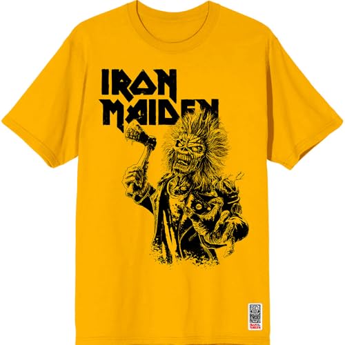 Rock Off officially licensed products Iron Maiden Est 1975 Eddie Axe Graphic T Shirt Size S