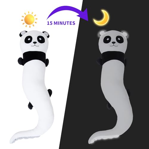 Image of Tianmihou 48 inch Giant Panda Plush Stuffed Animal, Big Bear Glow in The Dark Fluorescent Plushies Pillow Toy, Jumbo Cute Panda Body Pillow Gifts for Kids Adults, Birthday