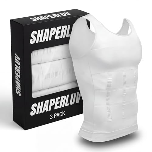 Image of SHAPERLUV Mens Compression Shirt Tank Top 2.0 Sleeveless Body Shaper - Compression Shirts for Men Shapewear Undershirt