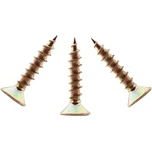 Wood Screws 3/4 Inch, Flat Head Phillips Small Screws for Wood 90 Pcs, Self Tapping Zinc Plated Finish Screw Used in Indoor Furniture, Woodworking #6 x 3/4"