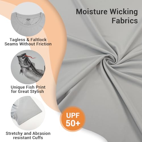 Palmyth Mens Fishing Shirts UPF 50+ Sun Protection Short Sleeve UV T-Shirts Breathable Quick-Dry4