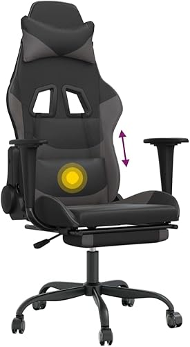 Miniatura 8 de Silla de masaje para juegos, silla giratoria con soporte lumbar, silla de juegos de computadora adecuada para oficina, sala de juegos, dormitorio