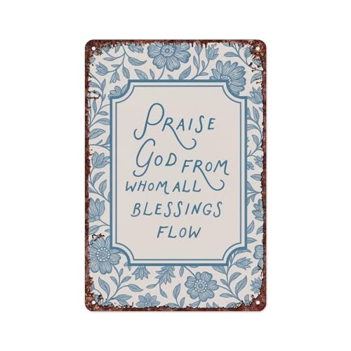 SXUZUSF Praise God From Whom All Blessings Flow Poster Retro