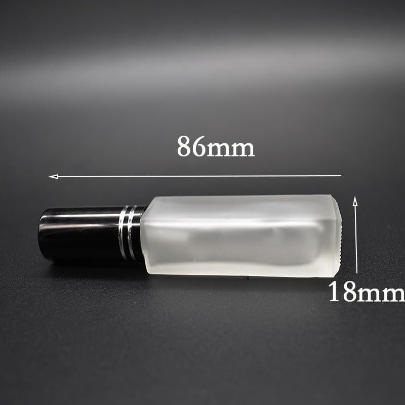 Mini bottiglie di profumo da viaggio, atomizzatore di profumo 5 pezzi 10 ml Bottiglie di profumo riutilizzabili in vetro smerigliato con nebbia fine Confezione di prova Lozione Pressa Flacone spray Co