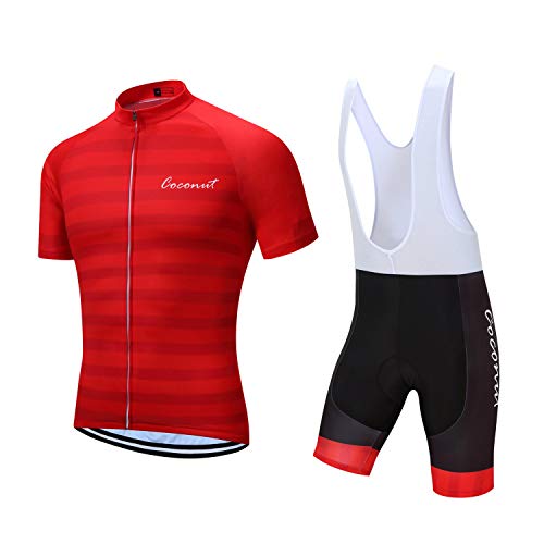 Men's Short Sleeves Cycling Jersey Set Bike Jersey Suit Cycling Shirt Bib Shorts