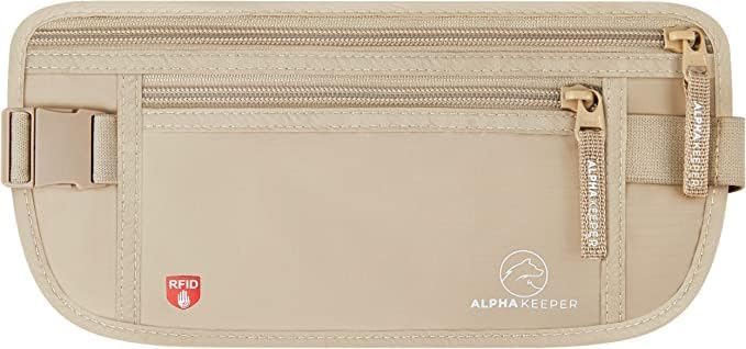 Money Belt for Travel - RFID Slim Passport Holder Travel Pouch to Protect Your Important Papers and Money - Soft Innovative Rip-Stop Fabric, Secure and Water Resistant