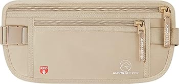 Money belt for travel - RFID slim passport holder men/women travel wallet hidden pouch under clothes to protect your information and money travel fanny pack for men/women bag travel essentials