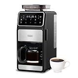 Gevi 10 Cup Drip Coffee Maker with Built-in Grinder, Grind & Brew Burr Combo Coffee Machine with Touch Screen, Programmable, 4-Hour Warm Plate, Permanent Filter, Coffee Carafe
