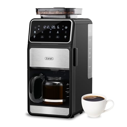Gevi 10 Cup Drip Coffee Maker with Built-in Grinder, Grind