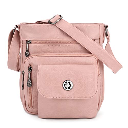 Sac à bandoulière multi-poches en cuir vegan pour le quotidien