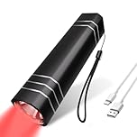 YKoliron Infrarot Rotlichtlampe, Tragbare Infrarotlampe, Wiederaufladbare Infrarot-Taschenlampe für den Haushalt (Schwarz B)