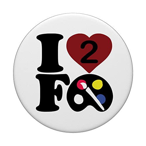 I LOVE TO FART Funny Hidden Fart Message I Heart 2 F Art PopSockets Swappable PopGrip, Black - Image 3