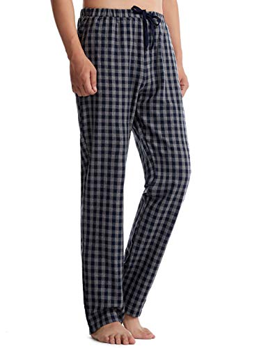 Locachy Men's Soft Knit Sleep Pants Pajama Pant with Pockets Lightweight Lounge PJ Bottoms(1 & 2 Packs)2