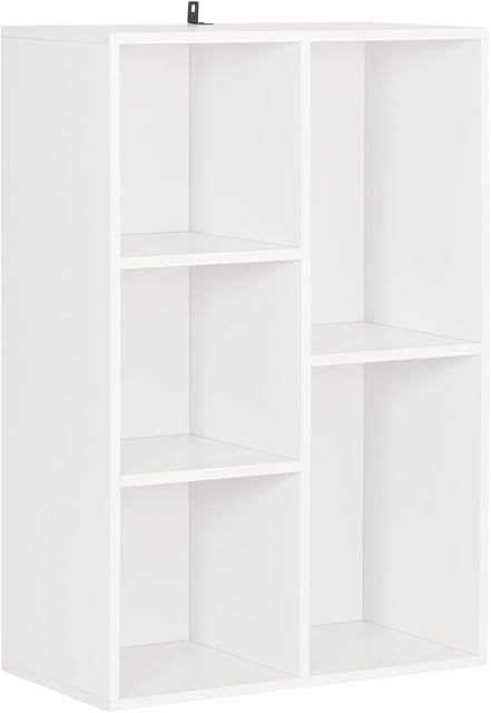 WOLTU Bookshelf Bookcase standing Shelf storage Shelf storage Shelf Office Shelf made of E1 Chipboard with 5 compartments White SK020ws-UK