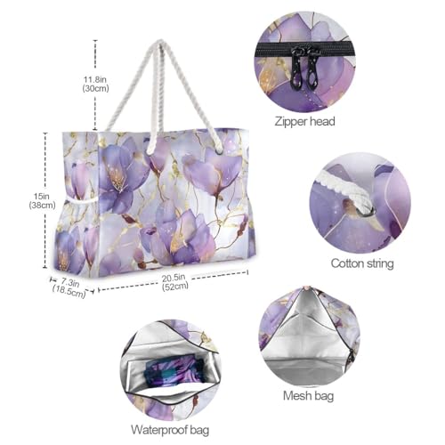 Image of senya Large Beach Bags Totes Swim Canvas Tote Shoulder Bag Water Resistant Bags for Gym Travel Daily