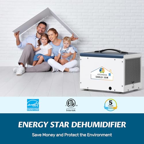 ARGENDON-Dehumidifier-for-Crawlspace-Basement-Energy-Star-Commercial-Dehumidifier-with-Drain-Hose-70-PPD-Compact-Dehumidifier-Ideal-for-Water-Damage-Storage-Up-to-1000-Sq-Ft ARGENDON Dehumidifier for Crawlspace Basement Energy Star Commercial Dehumidifier with Drain Hose 70 PPD Compact Dehumidifier Ideal for Water Damage Storage Up to 1000 Sq Ft