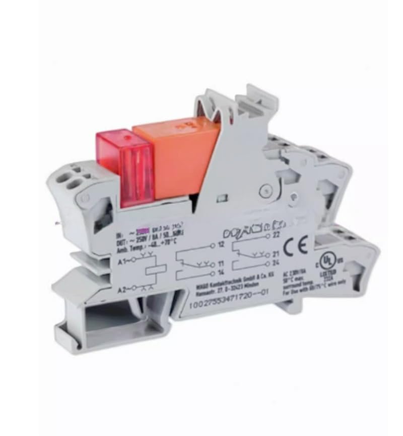 10PCS For 788-516 Relay Module 2 changeover contacts 230 VAC 2,50 mm 2 grey